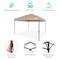 Best Choice Products 10x10ft Easy Setup Pop Up Canopy w/ 1-Button Setup, Wheeled Case, 4 Weight Bags